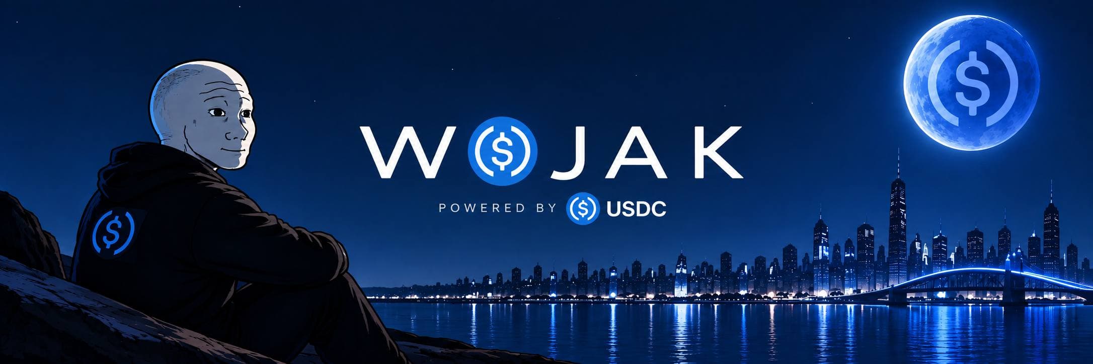 Wojak, powered by USDC on Arc